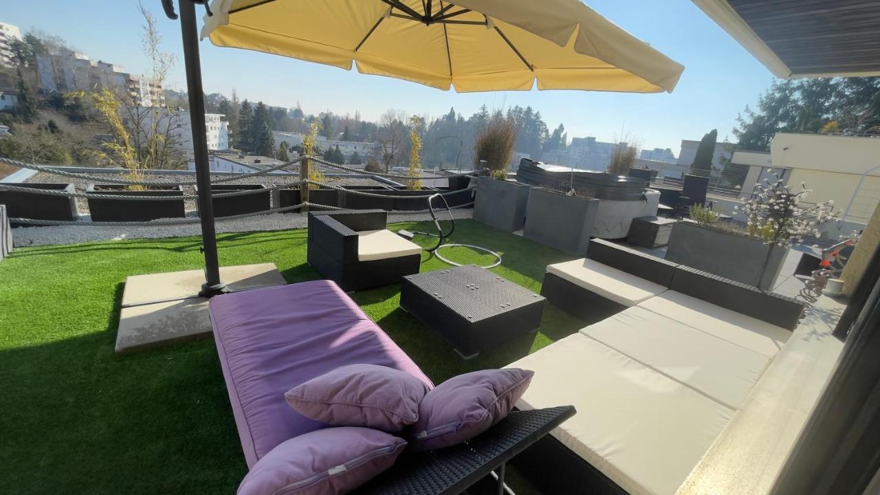 Penthouse - 3 Schlafzimmer- Sonnige Dachterrasse -Whirlpool & Alpenblick - Perfekt Fuer Romantik Oder Familienurlaub Mit Kind, Hund Willkommen - By Ferienwohnenamsee - Иберлинген Экстерьер фото