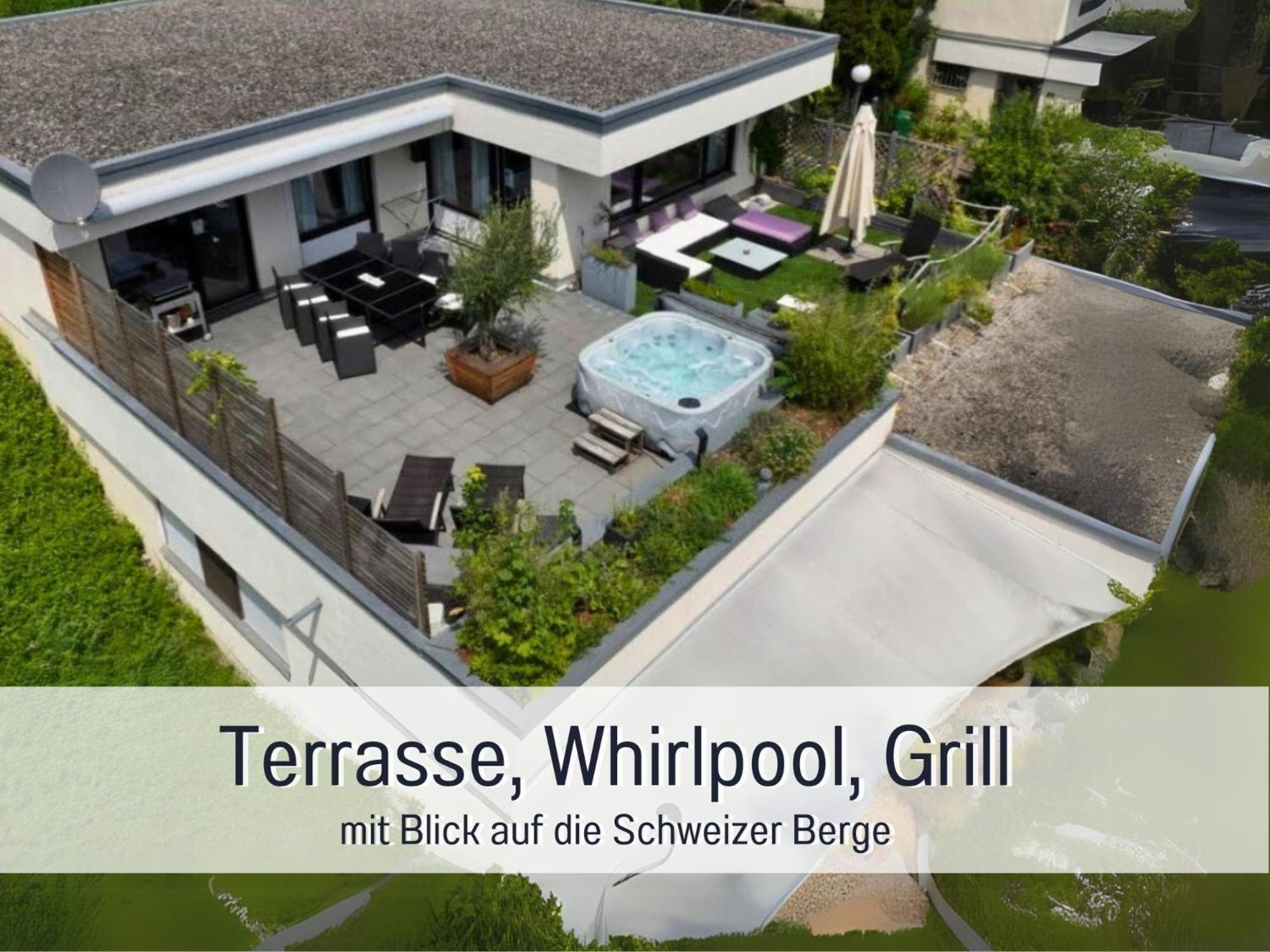 Penthouse - 3 Schlafzimmer- Sonnige Dachterrasse -Whirlpool & Alpenblick - Perfekt Fuer Romantik Oder Familienurlaub Mit Kind, Hund Willkommen - By Ferienwohnenamsee - Иберлинген Экстерьер фото